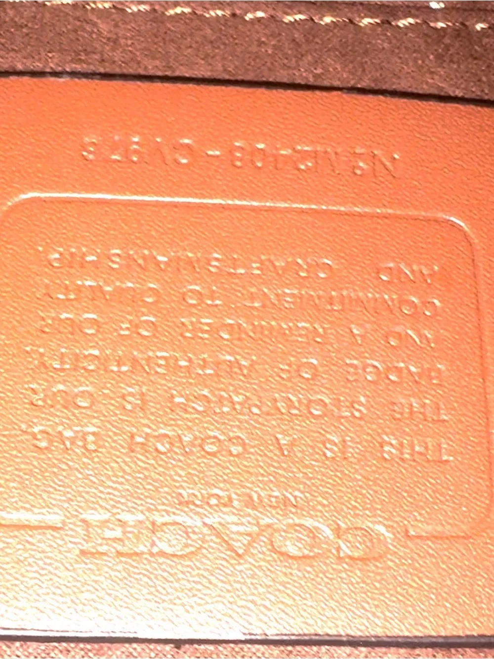 Coach signature canvas